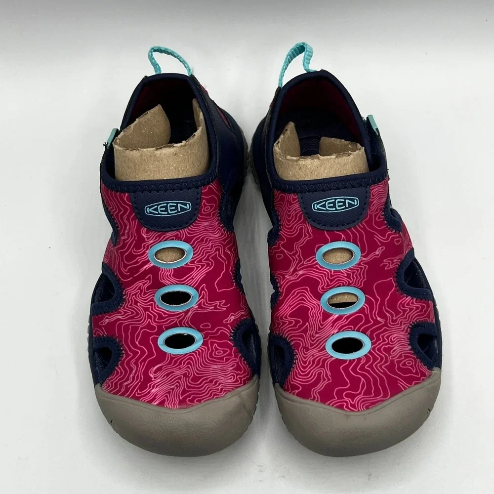 KEEN Kids Stingray Blue Depths Festival Fuchsia Waterproof‎ Sandals Size 13